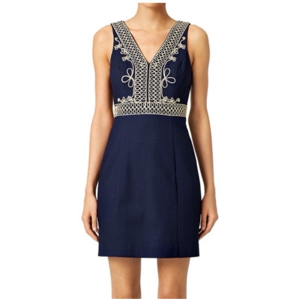 Lilly Pulitzer Aveline Cotton V Neck Shift Dress